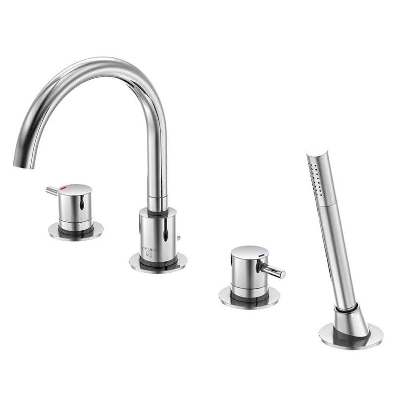 Steinberg 4-Loch Wannenrand-Armatur 100 2400, chrom