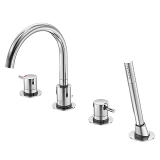 Steinberg 4-Loch Wannenrand-Armatur 100 2400, chrom
