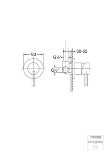 Steinberg Brause-Einhebelmischer 100 2250, chrom – Bild 2