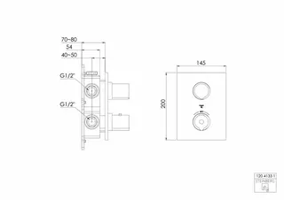 Steinberg UP-Brausethermostat Serie 120 m.2-Wege-Umst.,Fertigset, 120 4133 1 vc – Bild 2