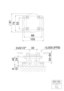Einbaukörper 1/2", für freist.Wannenarm. design4YOU 3.0 – Bild 2