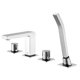 Steinberg 4-Loch Wannenrand-Armatur 120 2400 1, chrom