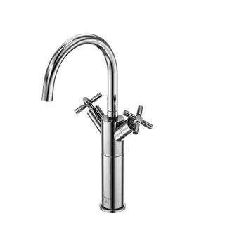 Steinberg Waschtisch-Zweigriffarmatur mit Ablaufgarn. 250 1550, chrom