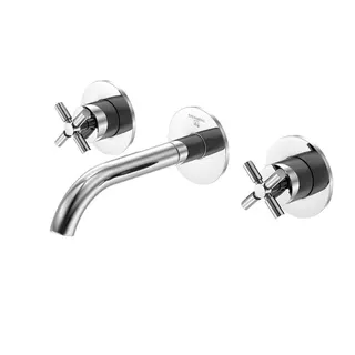 Steinberg 3-Loch Waschtisch-Wand-Armatur 250 1902, chrom