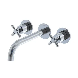 Steinberg 3-Loch Waschtisch-Wand-Armatur 250 1916, chrom