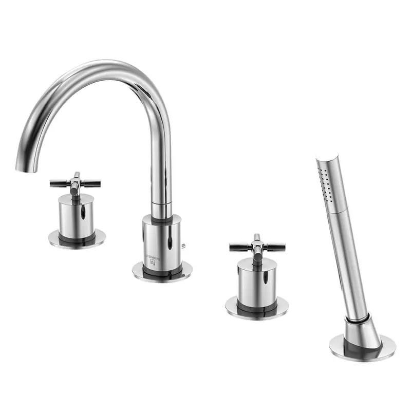 Steinberg 4-Loch Wannenrand-Armatur 250 2400, chrom