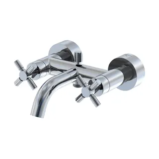 Steinberg Wanne/Brause-Zweigriffarmatur 250 1100, chrom