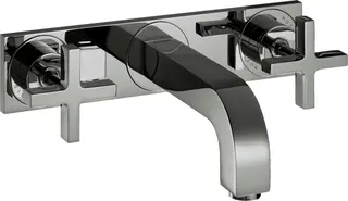 Hansgrohe 3-Loch Waschtischarm.Axor Citterio Wand F-Set kurz chrom m.Platte/Kreuzgr.