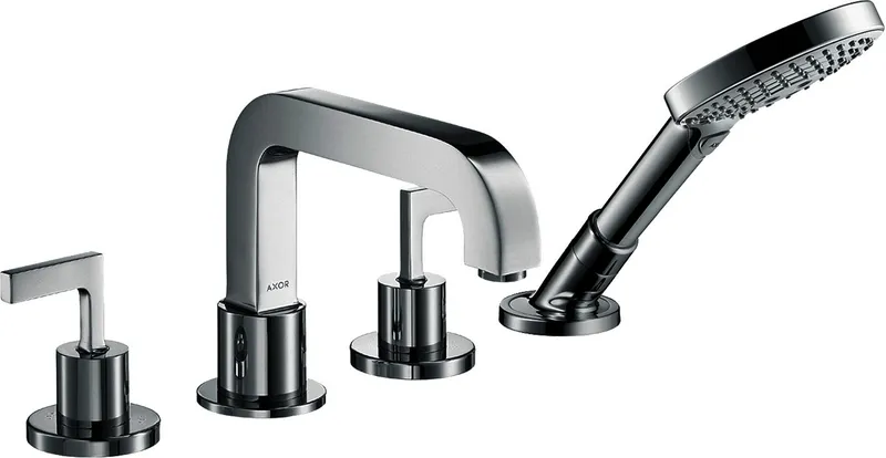 Hansgrohe 4-Loch Wannenarmatur Axor Citterio F-Set f.Fliesenrand chrom mit Hebelgriff