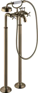 Hansgrohe Zweigriff Wannenarmatur Axor Montreux Fertigset BN zur Bodenmontage – Bild 2