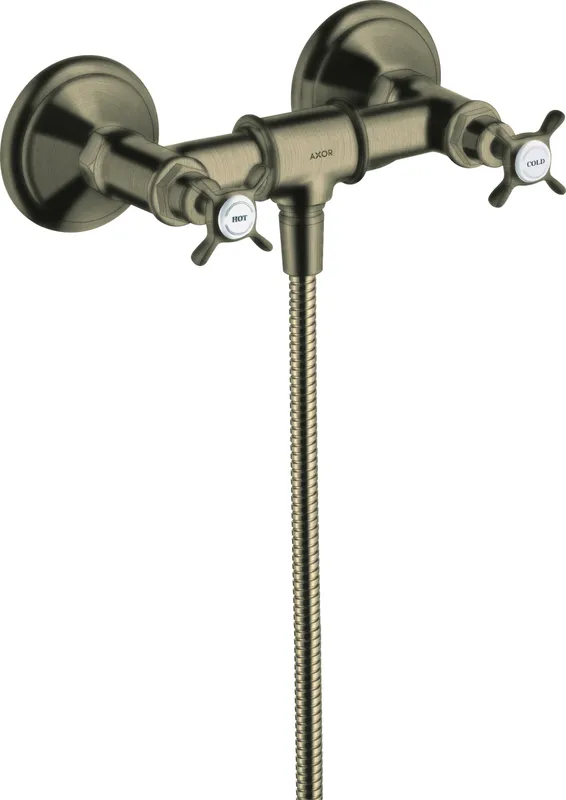 Hansgrohe Zweigriff Brausenarmatur Aufputz Axor Montreux brushed nickel