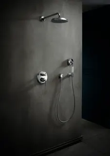 Hansgrohe Thermostat Unterputz Axor Montreux F-Set chrom mit Absperrventil – Bild 3