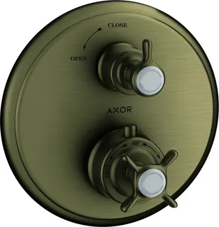 Hansgrohe Thermostat Unterputz Axor Montreux F-Set brushed nickel mit Absperrventil