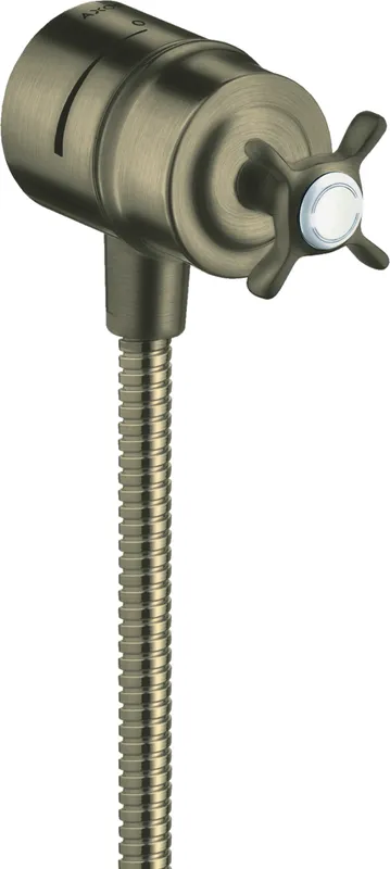 Hansgrohe Wandabsperrventil Axor Montreux Fixfit Stop m.Kreuzgriff brushed nickel