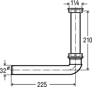 Viega Ablaufbogen 90 Grad 5632.2 in G1 1/4 x 32mm Kunststoff weiss – Bild 4