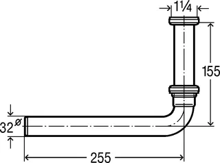 Viega Baugruppe Ablaufbogen 5621.1-880 in G1 1/4 x32mm Messing verchromt – Bild 4