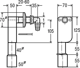 Viega Geruchverschluss 5635.7 in G1 x DN40/50 Kunststoff weiss – Bild 4