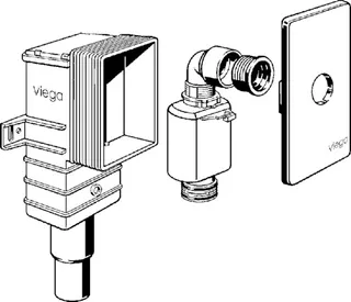 Viega Geruchverschluss 5633.3 in G1 1/4 x DN40/50 Kunststoff verchromt – Bild 3