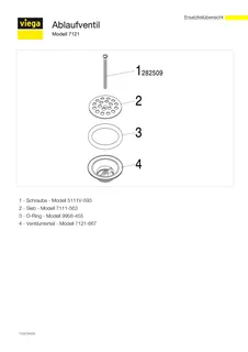 Viega Ablaufventil 7121 in G2 x 80mm Chromnickelstahl poliert – Bild 4