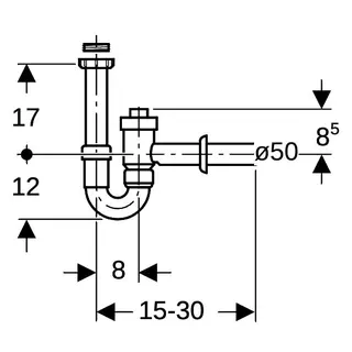 Geberit Geruchverschluss weiß absperrbar 11/2"x50mm, 152.861.11.1 – Bild 4
