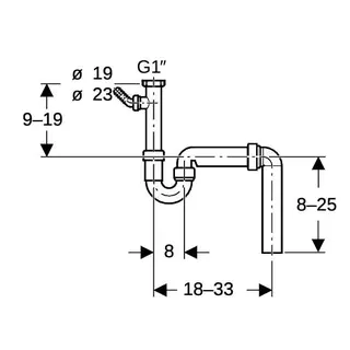Geberit Spültisch-Ablauf 11/2"x50mm Nr.152.550.11.1 – Bild 4