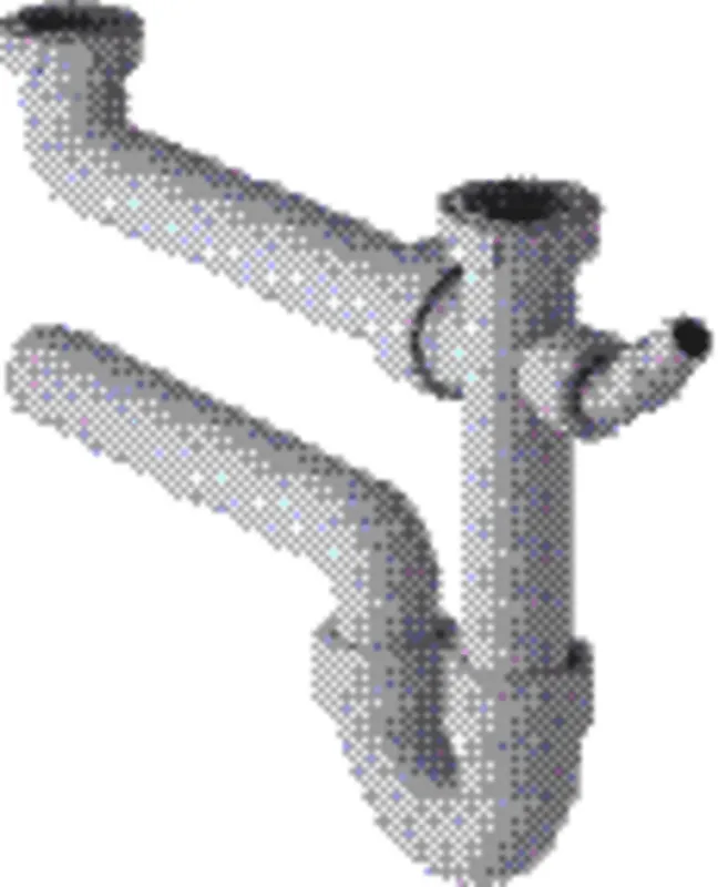 Geberit Spültisch-Ablauf für 2 Becken 11/2"x50mm, Nr.152.715.11.1