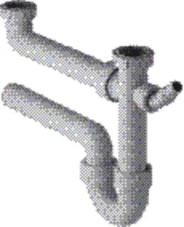 Geberit Spültisch-Ablauf für 2 Becken 11/2"x50mm, Nr.152.715.11.1
