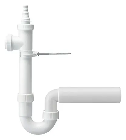 Haas PP-Waschmaschinen-Siphon mit 2 WM-Anschl., DN50 Nr. 2935