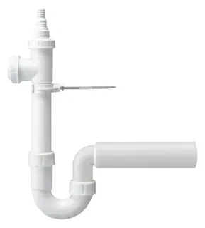 Haas PP-Waschmaschinen-Siphon mit 2 WM-Anschl., DN50 Nr. 2935