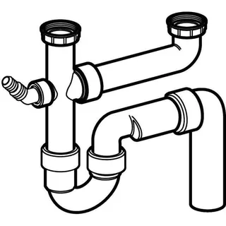 Geberit Spültisch-Ablauf für 2 Becken 11/2"x50mm 152.553.11.1 – Bild 3