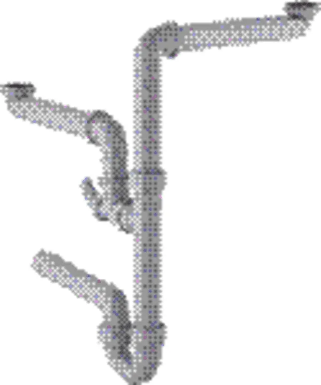 Geberit Spültisch-Ablauf für 2 Becken 11/2"x40mm Raumsparmodell 152.886.11.1
