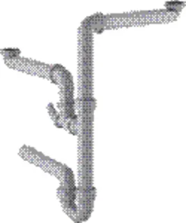 Geberit Spültisch-Ablauf für 2 Becken 11/2"x40mm Raumsparmodell 152.886.11.1