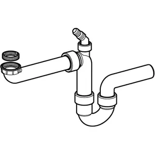 Geberit Spültisch-Ablauf für 1 Becken 11/2"x40mm Raumsparmodell 152.885.11.1 – Bild 3