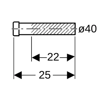 Geberit Ablaufanschlussverlängerung mit Verschraubung 40mm L=25cm 152.164.11.1 – Bild 4