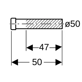 Geberit Ablaufanschlussverlängerung mit Verschraubung 50mm L=50cm 152.161.11.1 – Bild 4