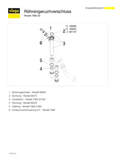 Viega Röhrengeruchverschluss 7985.30 in G2 x 50mm Kunststoff weiss – Bild 4