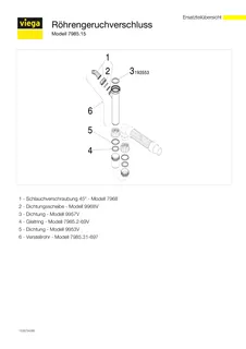 Viega Röhrengeruchverschluss 7985.15 in G1 1/2 x DN40/50 Kunststoff weiss – Bild 5