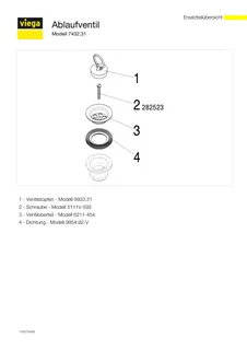 Viega Ablaufventil 7432.31 in G1 1/2 x 70mm Kunststoff weiss – Bild 4