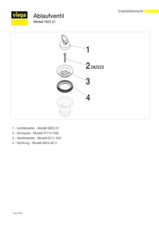 Viega Ablaufventil 7622.31 in G1 1/2 x 70mm Kunststoff weiss – Bild 5