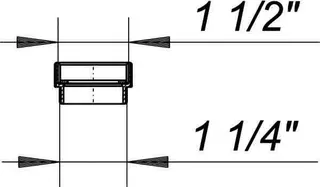 Reduzier- und Distanzring, 1 1/2" x 1 1/4" – Bild 3