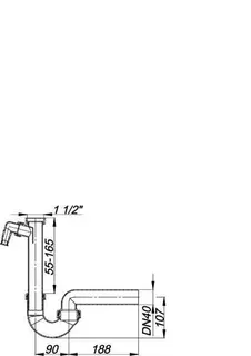 Röhren-Siphon 100/1, 1 1/2" x DN 40 – Bild 4