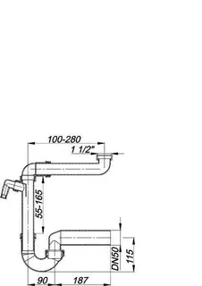Raumspar-Siphon 121, 1 1/2" x DN 40/DN 50 – Bild 3