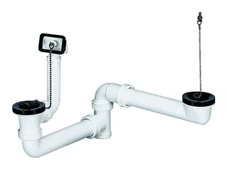 Ab- und Überlauf-Set 023 U, 2 Ketten, 1 1/2"