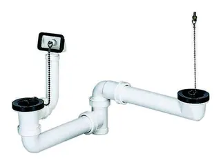 Ab- und Überlauf-Set 023 U, 2 Ketten, 1 1/2" – Bild 2