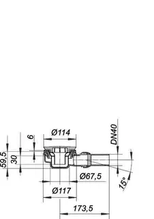 Duschwannenablauf ORIO 60 mm, Haube Edelstahl, DN 40 – Bild 3