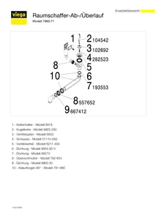 Viega Ab- und Überlaufgarn. Raumschaffer 7860.71 in G1 1/2x70mmx1 1/2 Kst. weiss – Bild 5