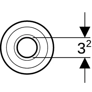 Geberit Rosette f.Abgang zu Waschtisch-Ablauf d 32, 241.507.11.1 weiß – Bild 5