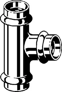 Viega T-Stück 5697 in 32mm Kupfer verchromt – Bild 3