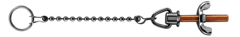 Kettenhalter mit Gewindestift und Kugelkette d.3,6mm 30cm lang