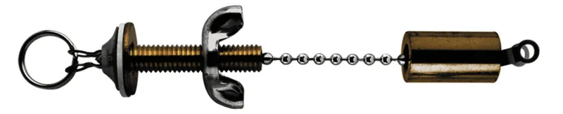 Kettenhalter versenkbar mit Kugelkette d.3,6mm 40cm lang und Deckrosette d.20mm